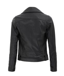 Womens Asymmetrical Black Leather Jacket - Paragon Jackets