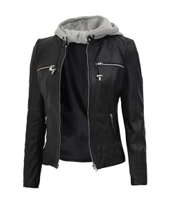 Black Leather Jacket for Women