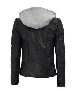Womens Black Hooded Jacket