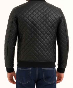Men’s Black Quilted Leather Jacket