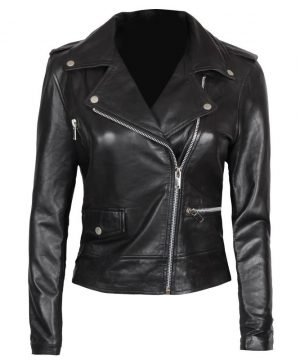 Women's Asymmetrical Black Motorcycle Jackets