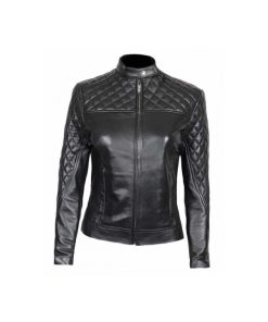 ジャケット THE GARMENT Women Jackets 21115PL 050 BLACK Ladies Real Leather Hip Length Belted Biker Style Casual