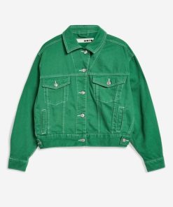 Women-Green-Jeans-Denim-Jacket