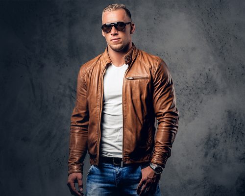 paragon leather jacket brown mens