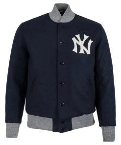 New York Yankees 1936 Navy Blue Wool Varsity Bomber Jacket