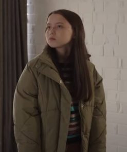 Cady M3GAN 2023 Violet McGraw Green Puffer Jacket
