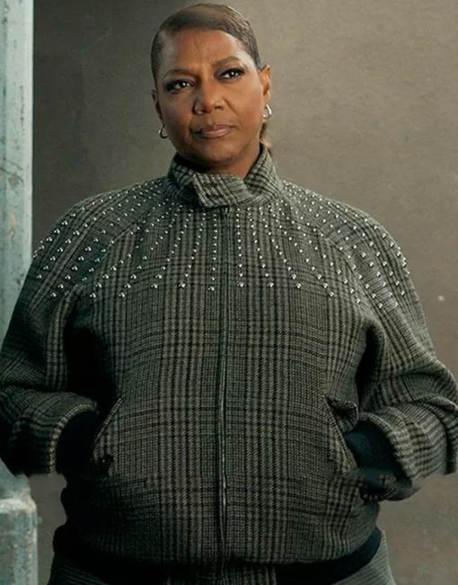 The Equalizer S03 Queen Latifah studded plaid jacket
