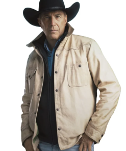 John Dutton Yellowstone Season 05 Kevin Costner Jacket White