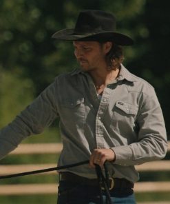 Luke Grimes TV Series Yellowstone S05 Kayce Dutton Grey Shirt