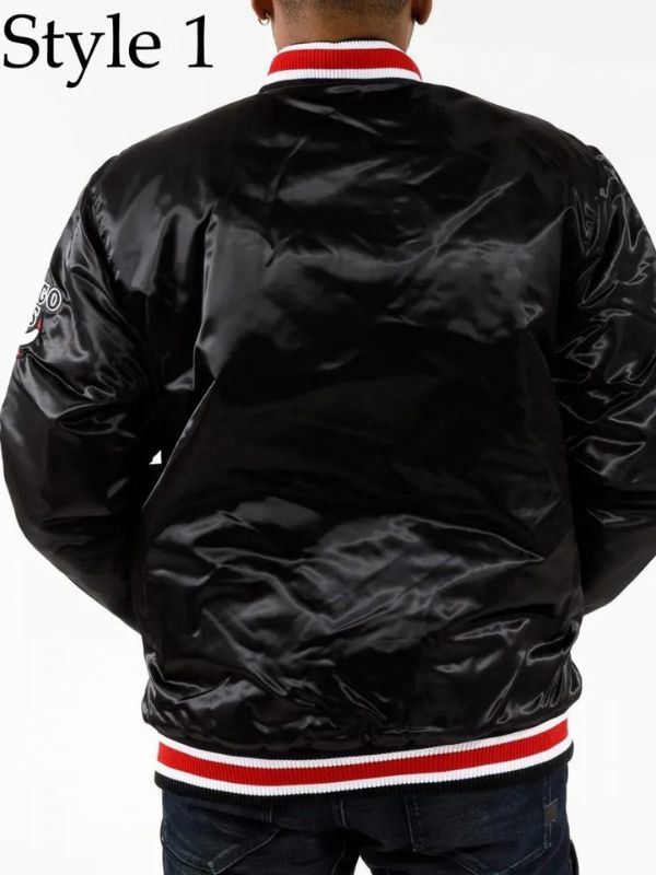 NBA Brooklyn Nets Black Satin Bomber Jacket - Paragon Jackets