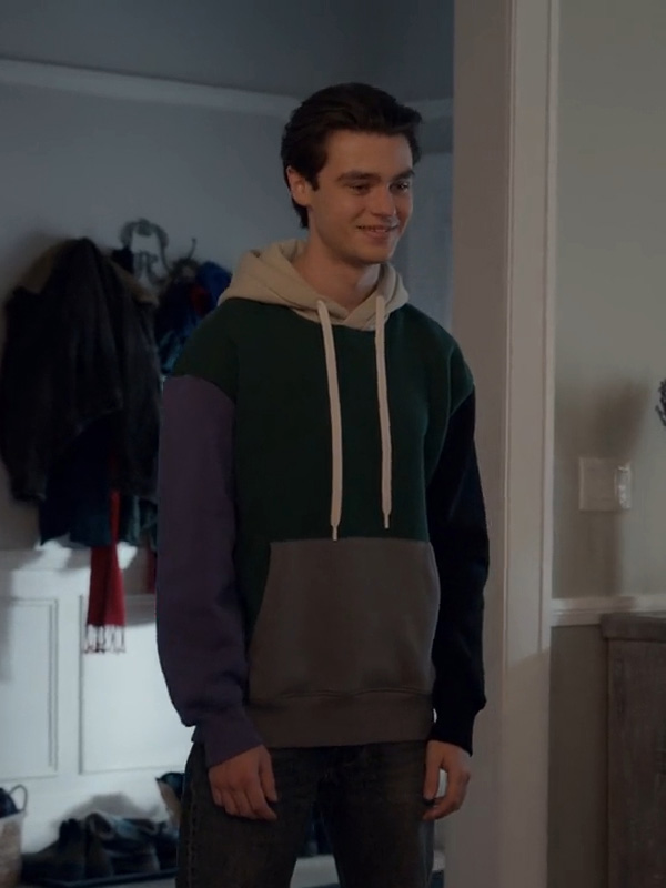 Shop Ginny & Georgia S02 Felix Mallard Colorblock Hoodie