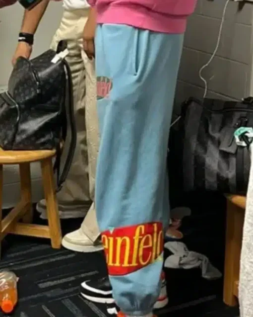 Joe Burrow Seinfeld Light Blue Sweatpants Printed