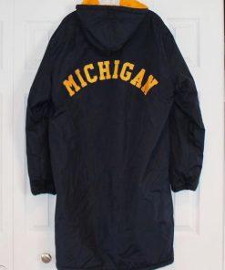 VTG 40’s Michigan Football Sideline Navy Cape Coat