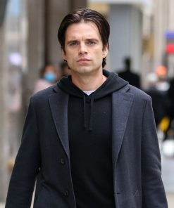 Buy now Sharper 2023 Sebastian Stan Gray Coat - avail discount