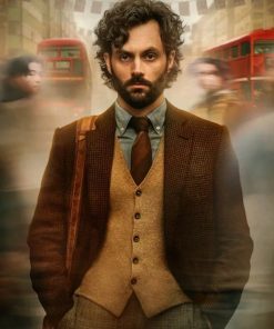 Joe Goldberg You TV Series Season 4 Penn Badgley Brown Checkered Blazer