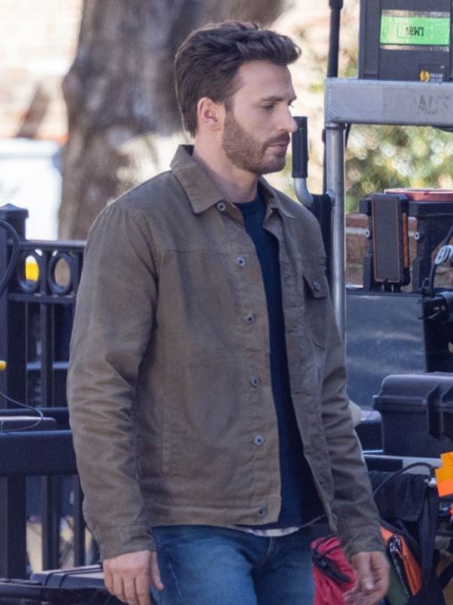 Buy Now Ghosted 2023 Chris Evan Brown Cotton Jacket