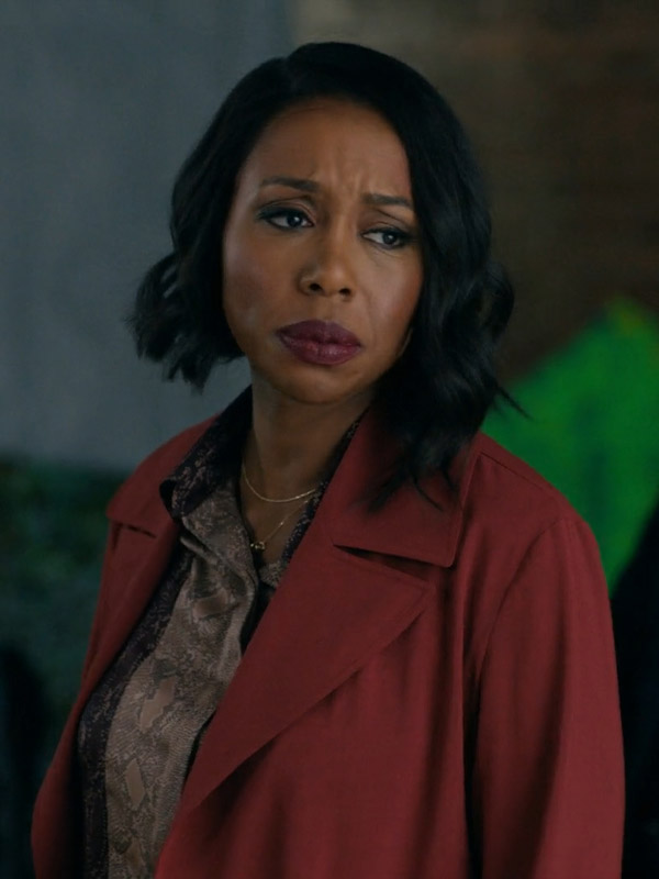 East New York Amanda Warren Red Trench Coat