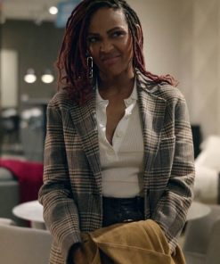 Meagan Good TV Series Harlem Camille Plaid Blazer