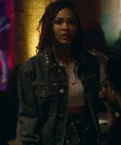 Meagan Good Harlem TV Series Camille Stud Denim Jacket