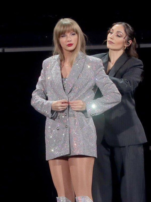 Taylor Swift Eras Tour Silver Sequin Blazer