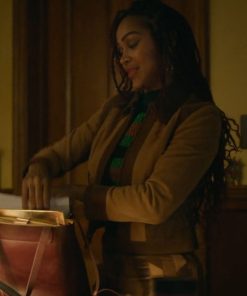Meagan Good Harlem TV Series Camille Frame Patchwork Leather Jacket