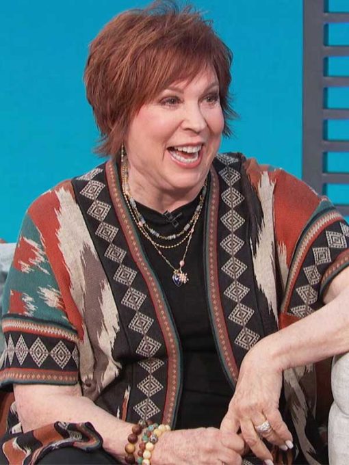 Access Daily Season 13 Vicki Lawrence Printed Cardigan