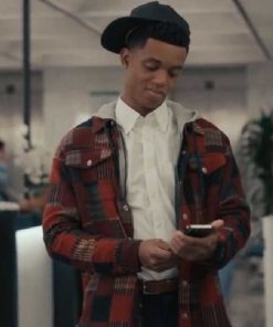 Bel Air S02 Jabari Banks Red Shirt Jacket