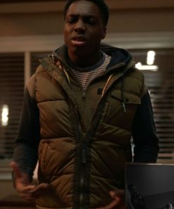 Deion Smith TV Series Will Trent Jeremy Quilted Hooded Vest