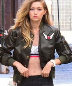 Gigi Hadid Embroidered Bomber Jacket
