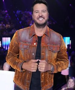 Luke Bryan American Idol Trucker Jacket with Studded Trim