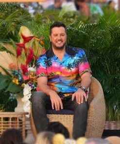 American Idol Luke Bryan Hawaiian Multicolor Shirt