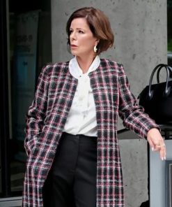 Margaret TV Series So Help Me Todd Marcia Harden Plaid Coat