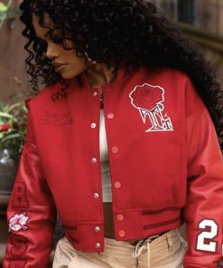 Jordan x Teyana Taylor Red Varsity Jacket