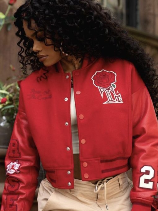 Jordan x Teyana Taylor Red Varsity Jacket