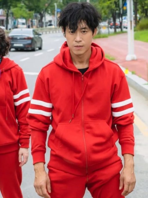 TV Series The Uncanny Counter 2023 Red Hooded Tracksuit