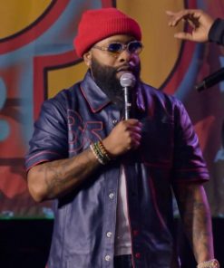 85 South Ghetto Legends Chico Bean Blue Leather Shirt