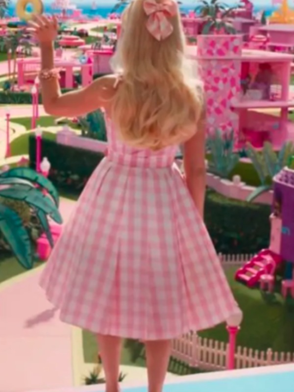 Barbie 2023 Margot Robbie Pink Dress