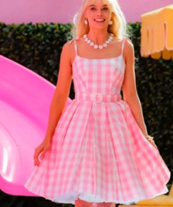 pink plaid dress