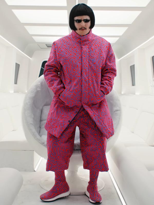 Bounce 2023 Oliver Tree Pink Suit | Pink Zig-Zag Print Suit