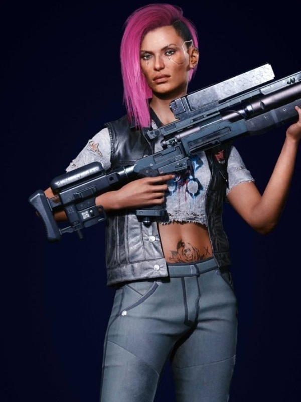 Cyberpunk 2077 V Nomad Black Leather Vest | V's vest
