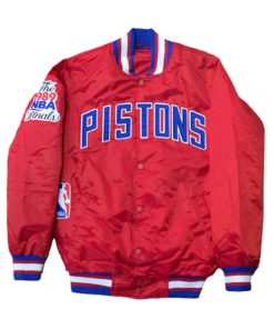 Starter Detroit Pistons Satin Bomber Jacket