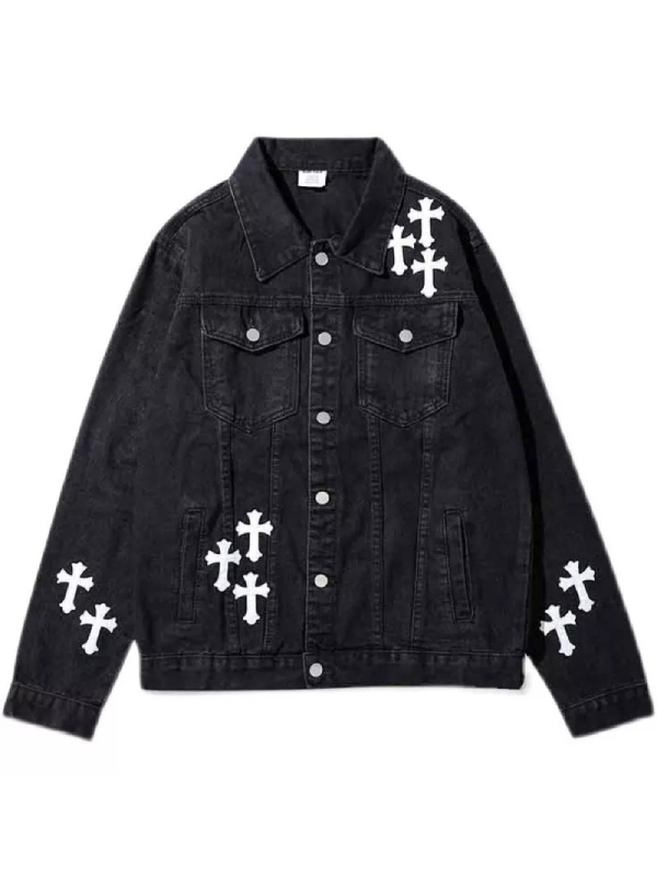 Chrome Hearts Cross Patch Denim Jacket L