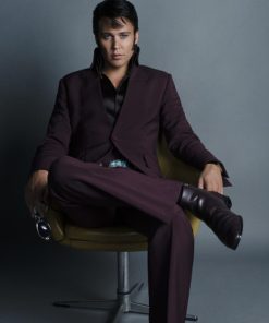 Elvis Austin Butler Maroon Suit