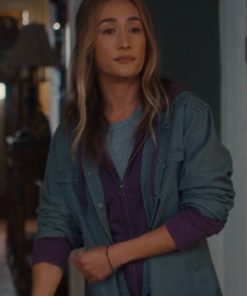Maggie Q Movie Fear The Night 2023 Tess Gray Cotton Jacket