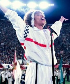 Whitney Houston I Wanna Dance With Somebody Naomi Ackie White Tracksuit