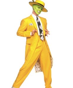 The Mask Movie 90s Yellow Gangster Zoot Suit Jim Carrey Costume Suit