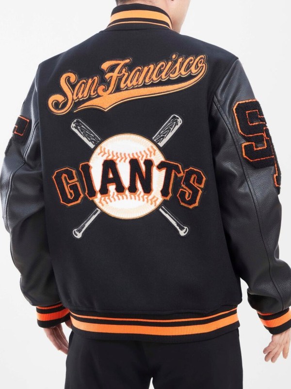 Paragonjackets San Francisco Giants Black Varsity Jacket