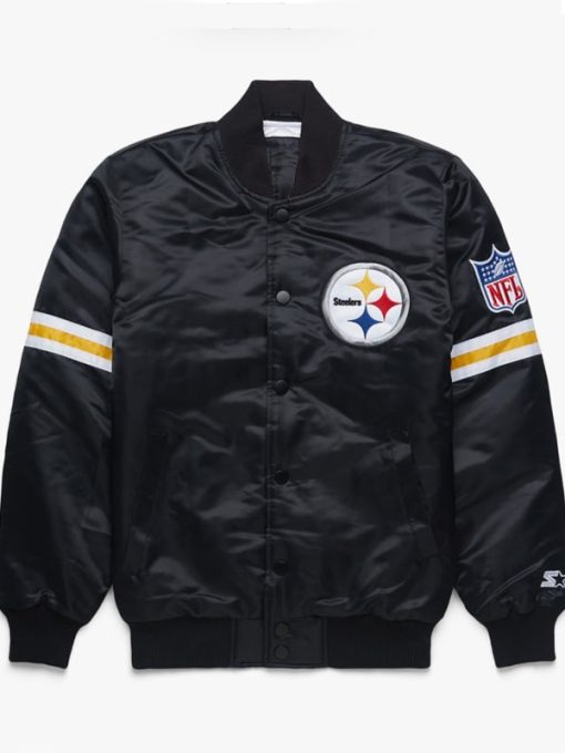 Pittsburgh Steelers Black Satin Jacket