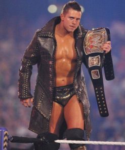 WWE The Miz Studded Black Leather Jacket