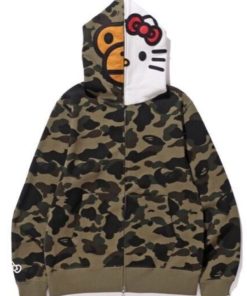 Bape Milo Hello Kitty Camo Zip-Up Hoodie